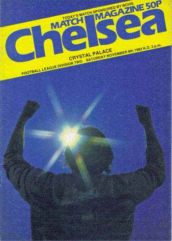 programme cover for Chelsea v Crystal Palace, Saturday, 6th Nov 1982