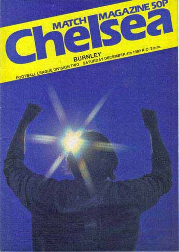 programme cover for Chelsea v Burnley, Saturday, 4th Dec 1982
