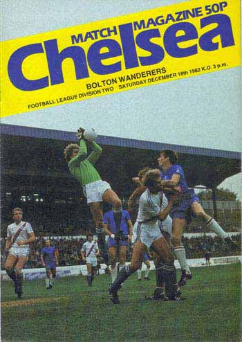 programme cover for Chelsea v Bolton Wanderers, Saturday, 18th Dec 1982