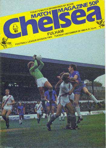 programme cover for Chelsea v Fulham, Tuesday, 28th Dec 1982