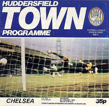 programme cover for Huddersfield Town v Chelsea, 8th Jan 1983