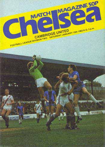 programme cover for Chelsea v Cambridge United, 15th Jan 1983