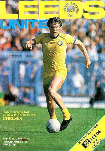 programme cover for Leeds United v Chelsea, 19th Feb 1983