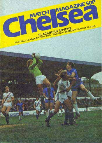 programme cover for Chelsea v Blackburn Rovers, 26th Feb 1983