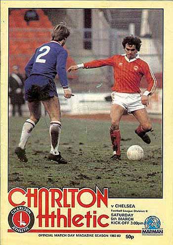 programme cover for Charlton Athletic v Chelsea, 5th Mar 1983