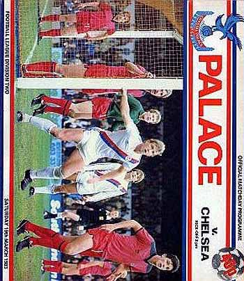 programme cover for Crystal Palace v Chelsea, 19th Mar 1983