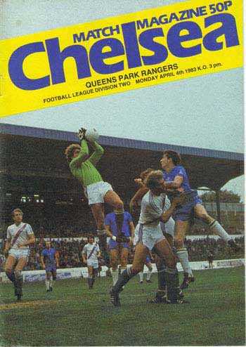 programme cover for Chelsea v Queens Park Rangers, 4th Apr 1983