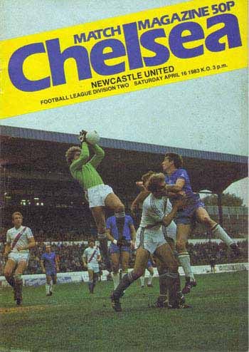 programme cover for Chelsea v Newcastle United, 16th Apr 1983