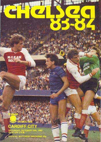 programme cover for Chelsea v Cardiff City, 15th Oct 1983