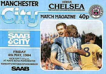programme cover for Manchester City v Chelsea, 4th May 1984