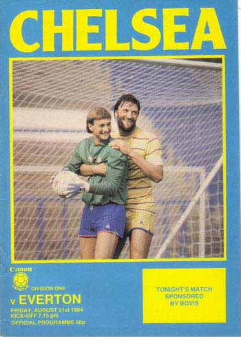 programme cover for Chelsea v Everton, 31st Aug 1984