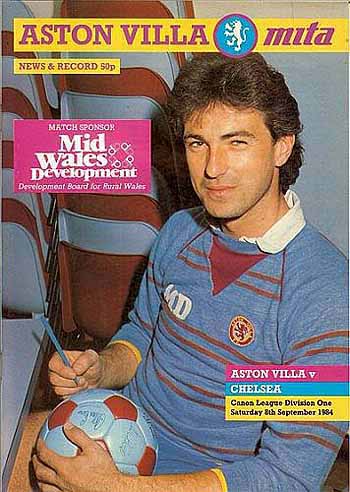 programme cover for Aston Villa v Chelsea, 8th Sep 1984
