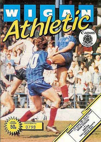 programme cover for Wigan Athletic v Chelsea, 26th Jan 1985