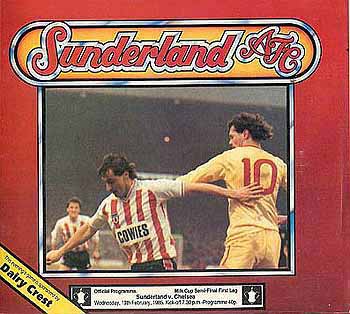 programme cover for Sunderland v Chelsea, 13th Feb 1985