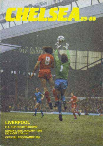 programme cover for Chelsea v Liverpool, 26th Jan 1986