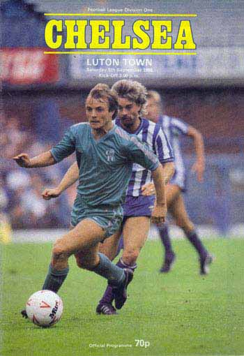programme cover for Chelsea v Luton Town, 6th Sep 1986