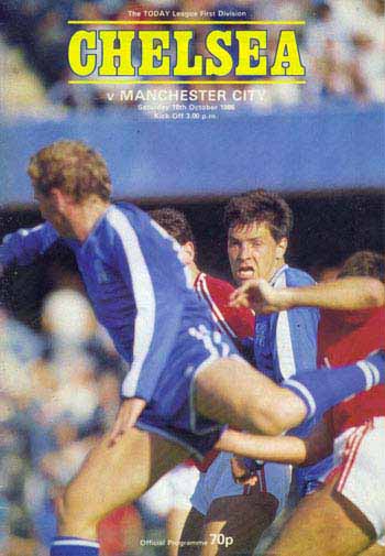 programme cover for Chelsea v Manchester City, 18th Oct 1986