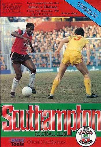 programme cover for Southampton v Chelsea, 26th Dec 1986
