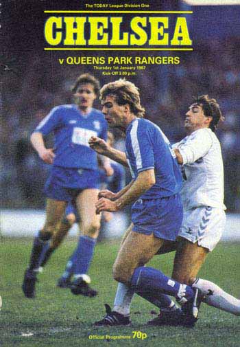programme cover for Chelsea v Queens Park Rangers, Thursday, 1st Jan 1987
