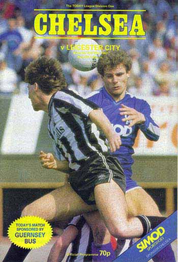 programme cover for Chelsea v Leicester City, 2nd May 1987