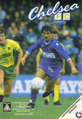 programme cover for Chelsea v Reading, Wednesday, 7th Oct 1987