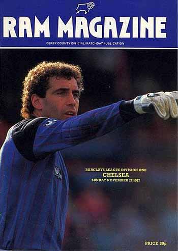 programme cover for Derby County v Chelsea, 22nd Nov 1987