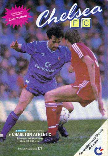 programme cover for Chelsea v Charlton Athletic, 7th May 1988