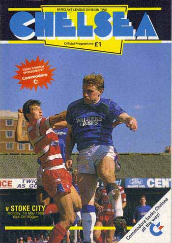 programme cover for Chelsea v Stoke City, Monday, 1st May 1989