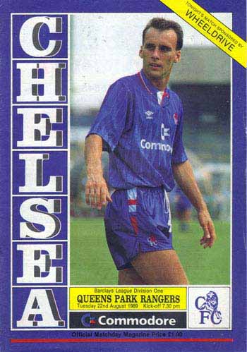 programme cover for Chelsea v Queens Park Rangers, 22nd Aug 1989