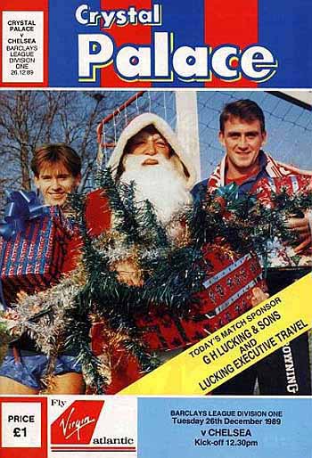 programme cover for Crystal Palace v Chelsea, 26th Dec 1989