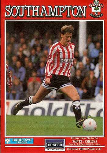 programme cover for Southampton v Chelsea, 3rd Mar 1990