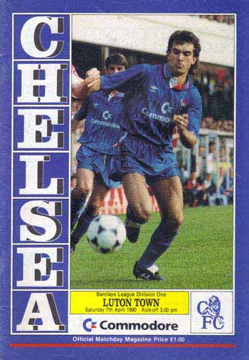 programme cover for Chelsea v Luton Town, 7th Apr 1990