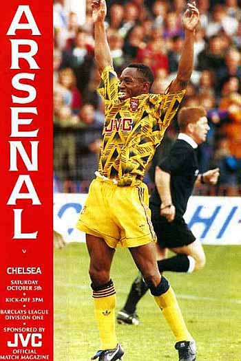programme cover for Arsenal v Chelsea, 5th Oct 1991