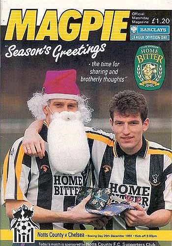 programme cover for Notts County v Chelsea, 26th Dec 1991