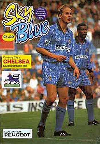 programme cover for Coventry City v Chelsea, 24th Oct 1992