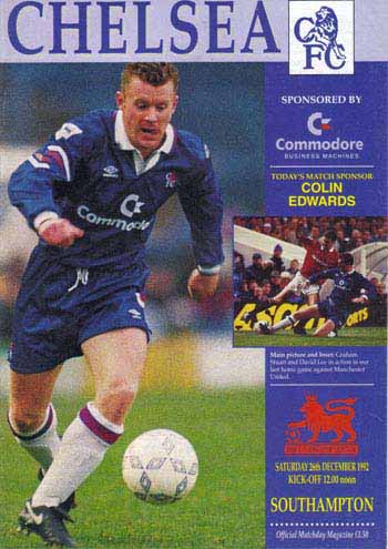 programme cover for Chelsea v Southampton, Saturday, 26th Dec 1992