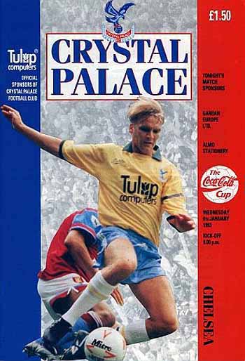 programme cover for Crystal Palace v Chelsea, 6th Jan 1993