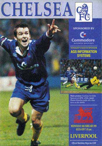 programme cover for Chelsea v Liverpool, Wednesday, 10th Feb 1993