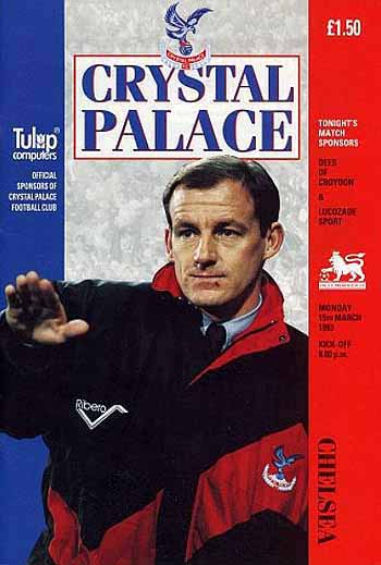 programme cover for Crystal Palace v Chelsea, 15th Mar 1993