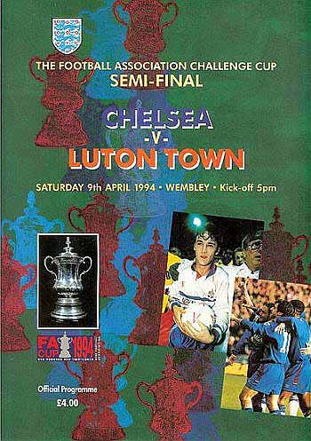programme cover for Luton Town v Chelsea, 9th Apr 1994