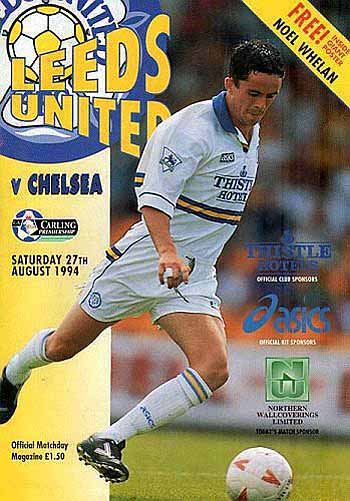 programme cover for Leeds United v Chelsea, 27th Aug 1994