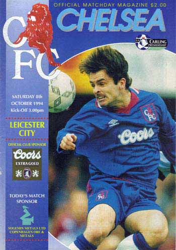 programme cover for Chelsea v Leicester City, 8th Oct 1994