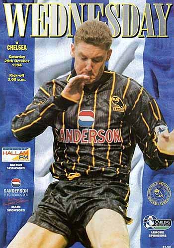 programme cover for Sheffield Wednesday v Chelsea, 29th Oct 1994