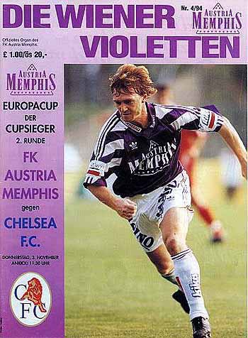 programme cover for Austria Memphis v Chelsea, 3rd Nov 1994