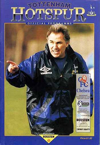 programme cover for Tottenham Hotspur v Chelsea, 23rd Nov 1994