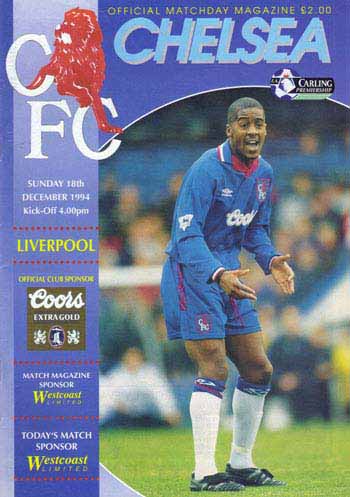 programme cover for Chelsea v Liverpool, 18th Dec 1994