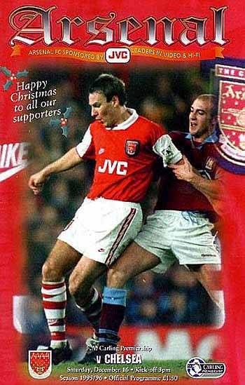 programme cover for Arsenal v Chelsea, 16th Dec 1995