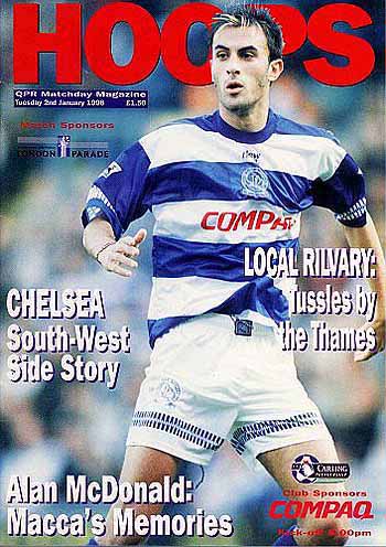 programme cover for Queens Park Rangers v Chelsea, 2nd Jan 1996