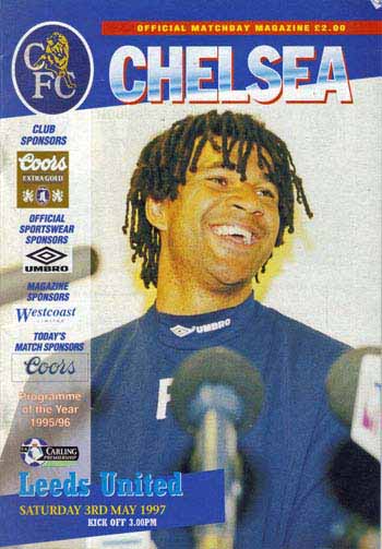 programme cover for Chelsea v Leeds United, 3rd May 1997