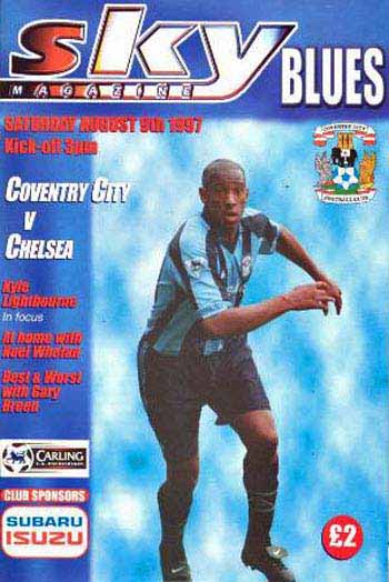programme cover for Coventry City v Chelsea, Saturday, 9th Aug 1997